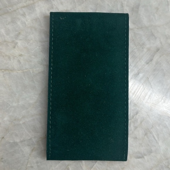 Rolex Watch Storage Travel Service Pouch Green Suede Authentic Genuine - Picture 3 of 7